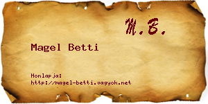 Magel Betti névjegykártya
